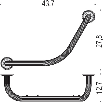 Colombo Design Hermitage Поручень для ванны 43,7 см, цвет: antique brass B3376.OA