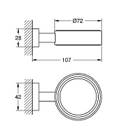 Grohe Essentials Cube Держатель для стакана 40508001