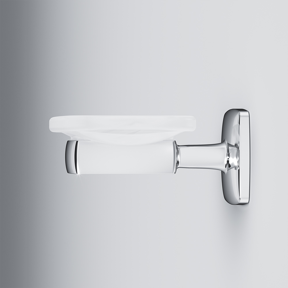 Am.Pm Gem Мыльница со стеклянной чашей, подвесная, цвет: хром глянцевый A9034200