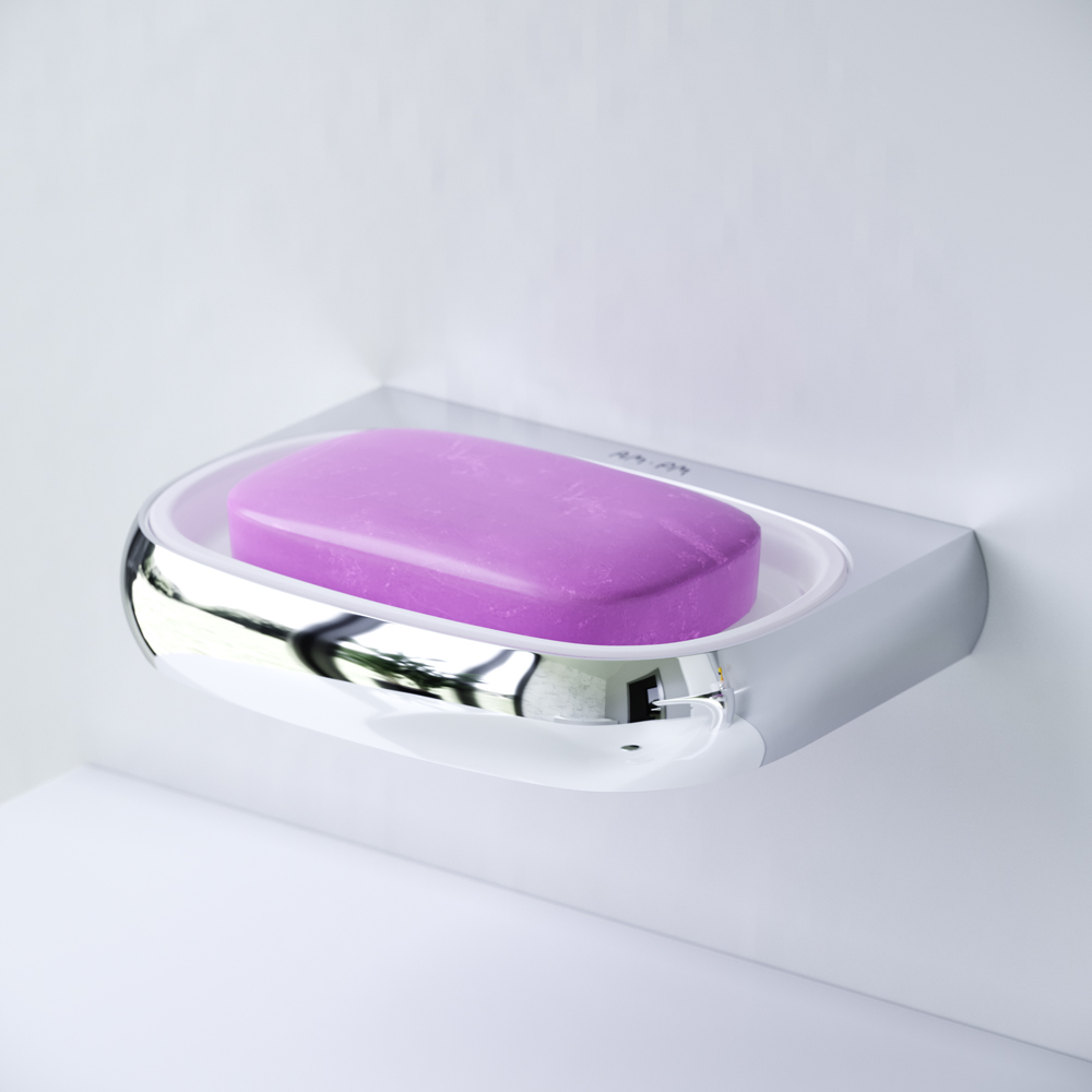 Am.Pm Sensation Мыльница со стеклянной чашей, подвесная, цвет: хром глянцевый A3034200