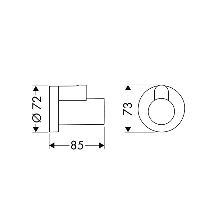 Axor Накладка для угловых вентилей, матовый черный 51306670