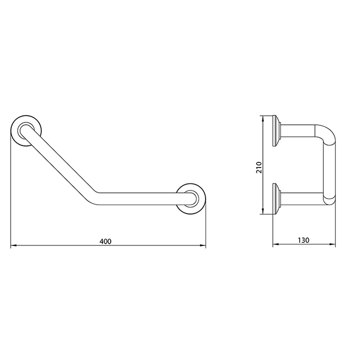 Bongio Hotelerie Поручень для ванны 40x21 см, цвет: хром 04104CR00