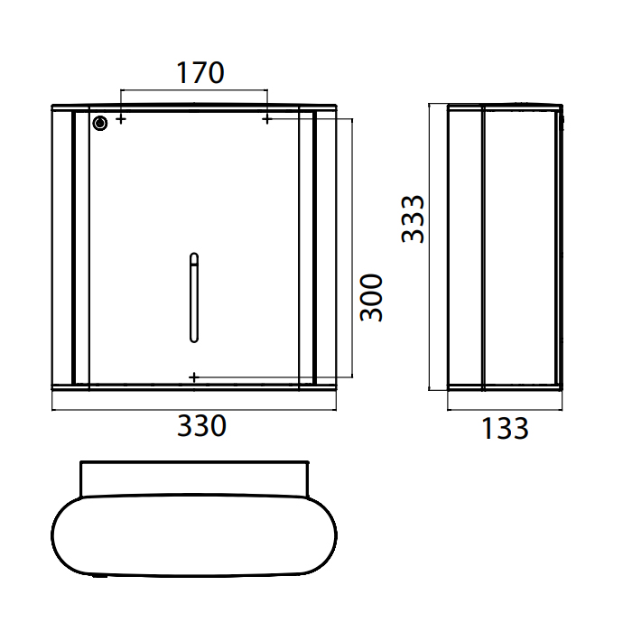 Emco System2 Диспенсер для бумажных полотенец, цвет: черный/хром 3549 001 00