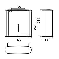 Emco System2 Диспенсер для бумажных полотенец, цвет: черный/хром 3549 001 00