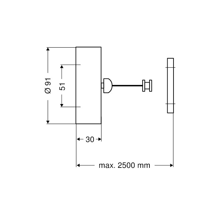 Emco System2 Веревка для сушки белья 250 см, цвет: хром 3554 001 25