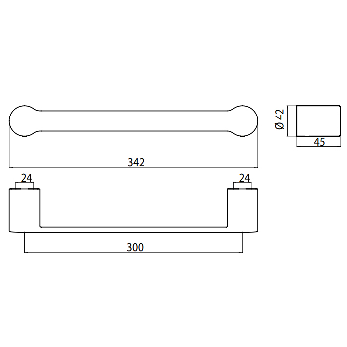Emco Fino Поручень 30 cм, цвет: хром 8470 001 30