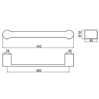 Emco Fino Поручень 30 cм, цвет: хром 8470 001 30