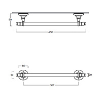 Simas Accessori Victoria Полотенцедержатель 45,6 см, подвесной, цвет: хром глянцевый 260215cr