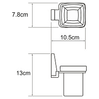 Wasserkraft Lopau Стакан подвесной, стеклянный матовый, цвет: хром K-6028