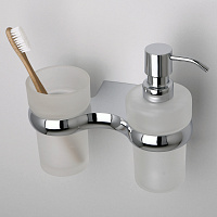 Wasserkraft Berkel Стакан и дозатор с держателем, стеклянный матовый, цвет: хром K-6889