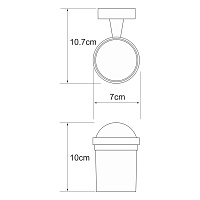 Wasserkraft Isen Стакан с держателем подвесной, стеклянный матовый, цвет: хром K-4028