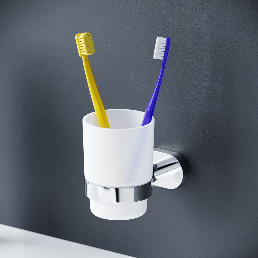 Am.Pm Sense L Стакан подвесной, стеклянный, цвет: хром глянцевый A7434300