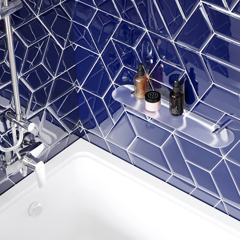 Am.Pm X-Joy Стеклянная полка 50 см, цвет: хром A8434700