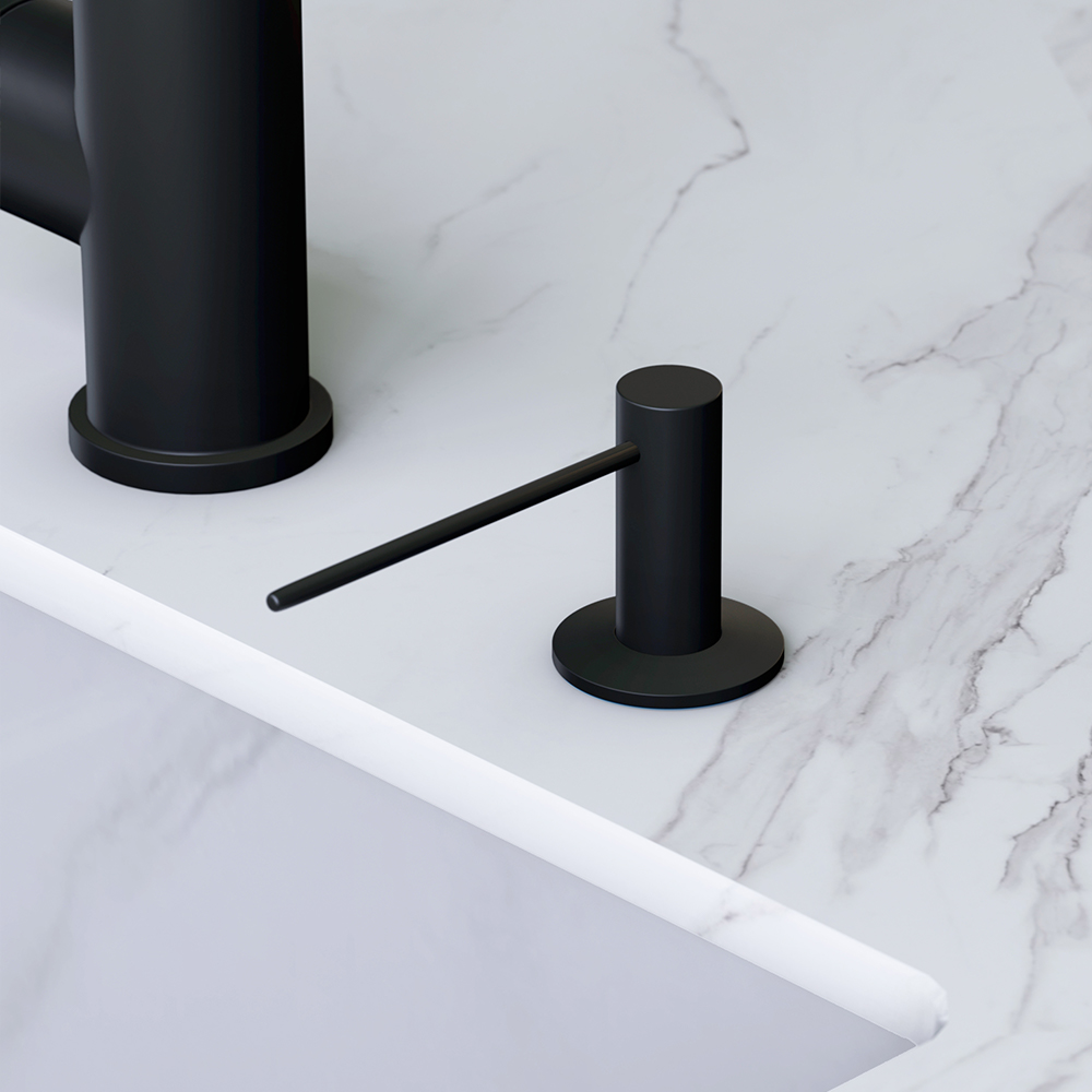 Am.Pm Gem Дозатор для жидкого мыла, встраиваемый, цвет: черный матовый A9037222