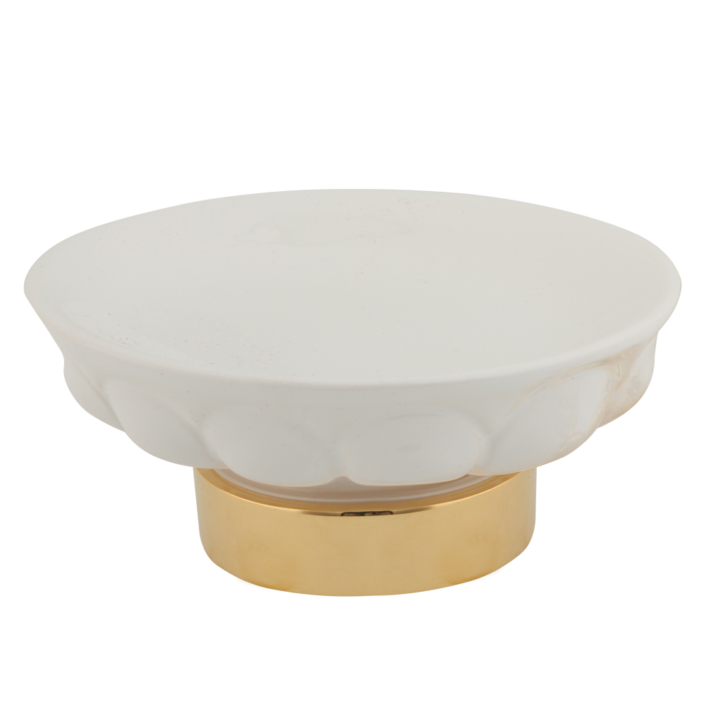 Migliore Olivia Mыльница с керамической чашей, настольная, цвет: золото 17447