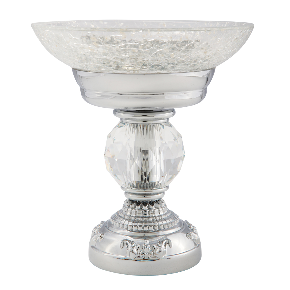 Migliore Cristalia Mыльница со стеклянной чашей, настольная, стекло, Swarovski, цвет: хром 16791