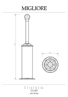 Migliore Cristalia Ершик напольный, Swarovski, цвет: хром 16803
