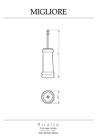 Migliore Mirella/Fortuna Ершик напольный, керамика, цвет: золото 30030