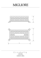 Migliore Elisabetta Контейнер для салфеток, цвет: бронза 17001