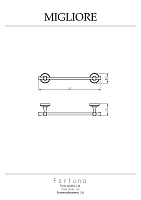 Migliore Fortuna Полотенцедержатель 36 см, цвет: бронза 27662