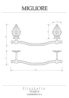 Migliore Elisabetta Полотенцедержатель 45 см, цвет: золото 17072