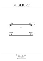 Migliore Fortuna Полотенцедержатель 46 см, цвет: бронза 27659