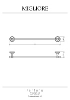 Migliore Fortuna Полотенцедержатель 62 см, цвет: золото 27657