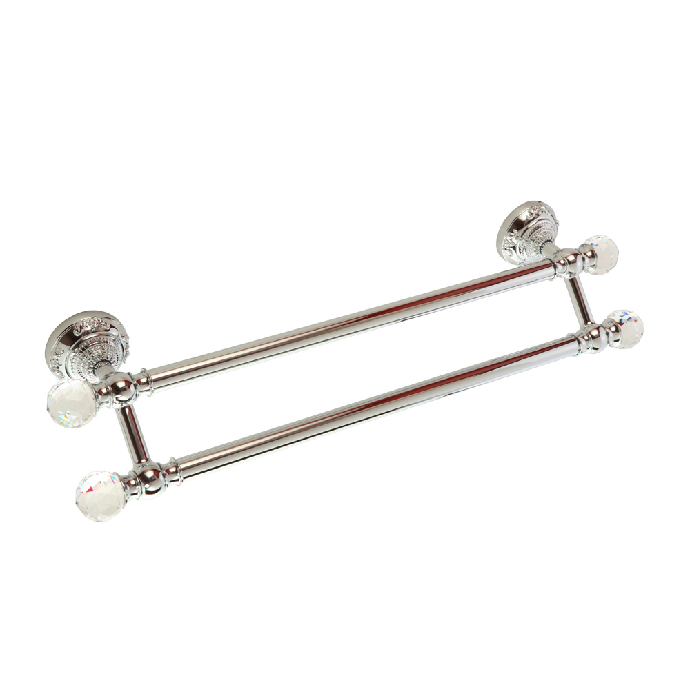 Migliore Cristalia Полотенцедержатель двойной 60 см, Swarovski, цвет: хром 16812