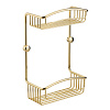Migliore Complementi Полка-решетка двойная 20x10x30h, цвет: золото 22050