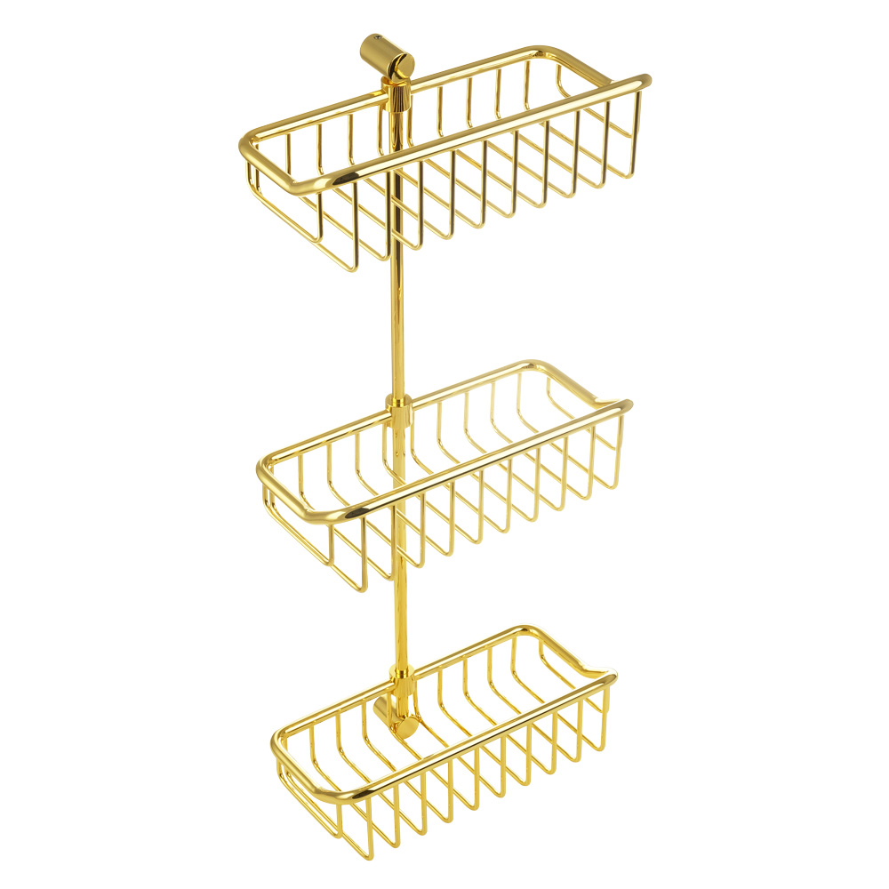 Migliore Complementi Полка-решетка тройная 26x15x60h, цвет: золото 22052