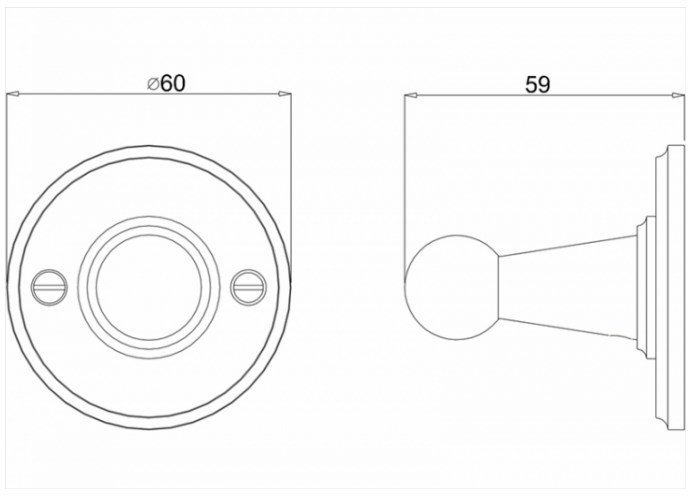Burlington Classic Крючок для полотенец одинарный, подвесной, цвет: хром глянцевый A14 CHR