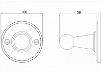 Burlington Classic Крючок для полотенец одинарный, подвесной, цвет: хром глянцевый A14 CHR