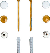 Simas Londra Комплект вертикальных крепежных винтов для унитаза или биде, цвет: золото F 90 Oro