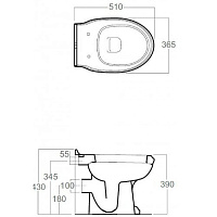 Simas Arcade Крышка-сиденье для унитаза, с микролифтом, крепление хром, цвет: noce AR008noce/cr