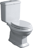 Simas Arcade Крышка-сиденье для унитаза, с микролифтом, крепление золото, цвет: белый глянцевый AR007bi/oro