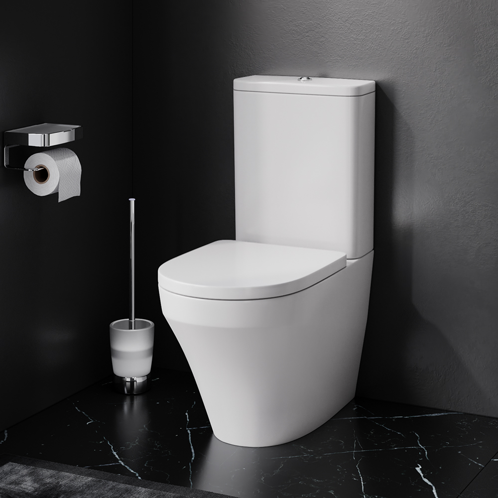 Am.Pm Inspire V2.0 Унитаз-компакт 37х66,5 см, с крышкой микролифт, цвет: белый глянцевый C508607WH