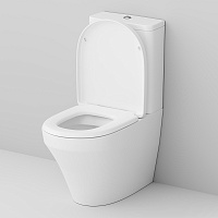 Am.Pm Inspire V2.0 Унитаз-компакт 37х66,5 см, с крышкой микролифт, цвет: белый глянцевый C508607WH