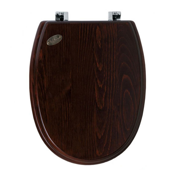 Simas Arcade Крышка-сиденье для унитаза, без микролифта, крепление хром, цвет: noce AR004noce/cr