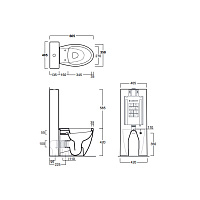 Simas Lft Spazio Бачок для унитаза DU01/BO01/FL61/LFT20/OH01/EL01/GA01/BR01, цвет: белый глянцевый CT09bi
