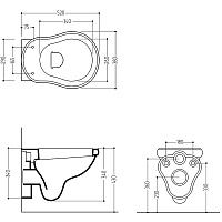 Migliore Bella Унитаз подвесной, керамика, цвет: белый 20619