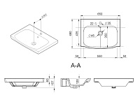 Am.Pm Like Раковина накладная 65х49 см, с переливом, 1 отв. под смеситель, цвет: белый глянцевый M80WCC0652WG