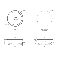 Cielo Enjoy Раковина полувстроенная 40х40хh14 см, круглая, цвет: глянцевый белый EJLASIT