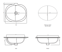 Cielo Enjoy Раковина встраиваемая 44,5х52хh18,5 см, овальная, цвет: глянцевый белый EJLASPO