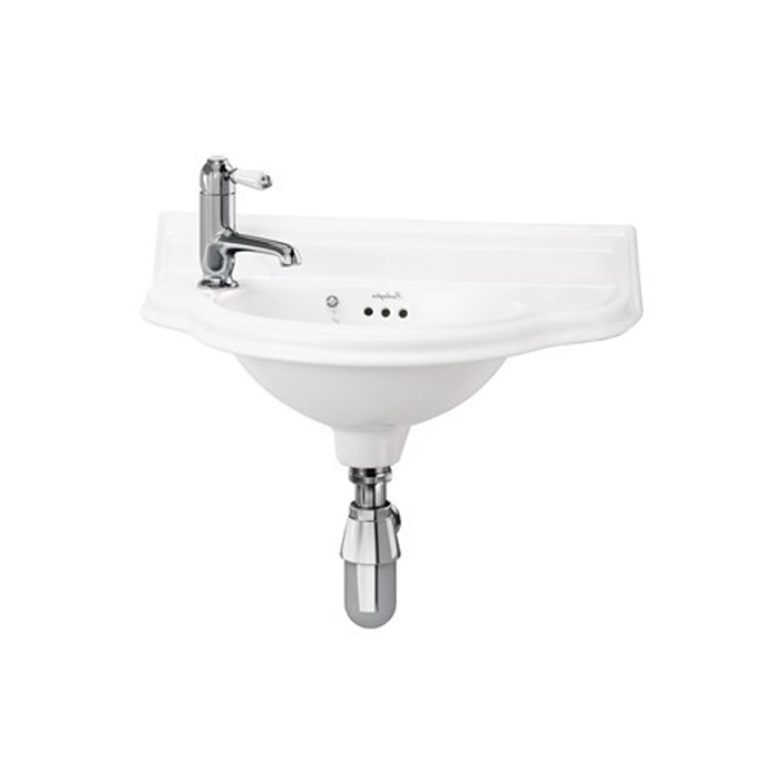 Burlington Cloakroom Раковина подвесная 51х26 см, перелив, 1 отв. под смеситель, цвет: белый глянец P13L