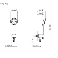 Dornbracht Meta Душевой гарнитур со шлангом и держателем, цвет: латунь сатинированная 27803660-28