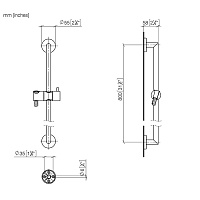 Dornbracht Meta Душевая штанга со шлангом, настенная, без лейки, цвет: хром 26413625-00