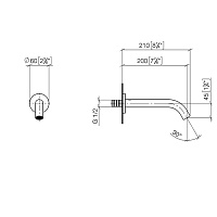 Dornbracht Meta Излив для ванны, настенный, цвет: хром 13801660-00