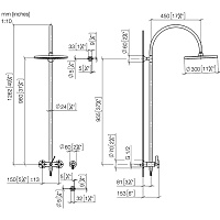 Dornbracht Vaia Душевая стойка со смесителем, цвет: платина 26632809-08
