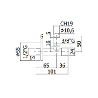 Paffoni Угловой вентиль для раковины, цвет: белый матовый ZACC204BO