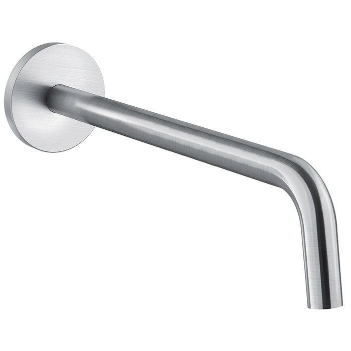 Paffoni Излив 24,5 см, настенный, цвет: Steel Looking ZBOC141ST